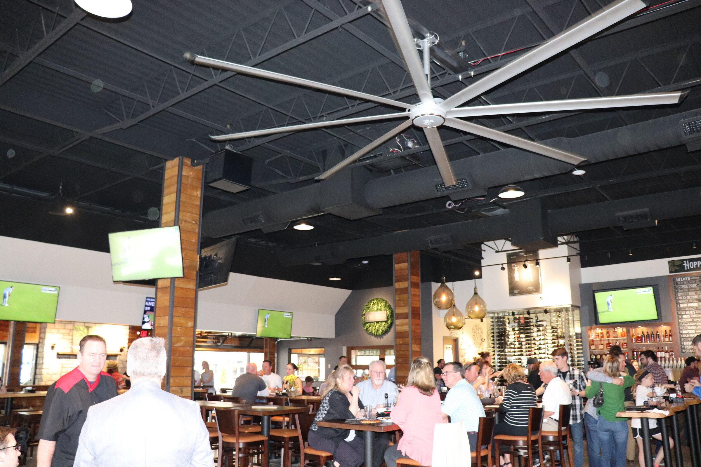 Interior seating area at Hoppin' Vines